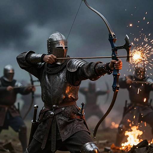Warrior with Archer's Axe in Battle