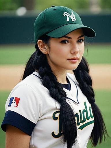Realistic MLB Girl in Uniform