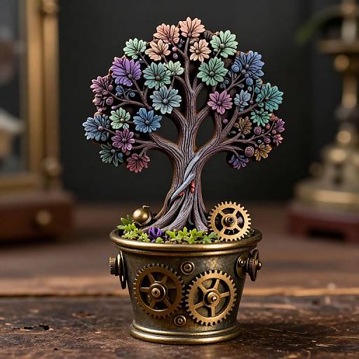 Steampunk Feywild Themed Decorative Tree