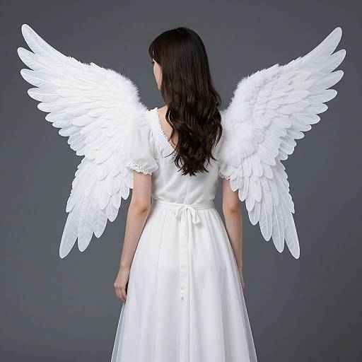 White Fairy Wings Costume Woman