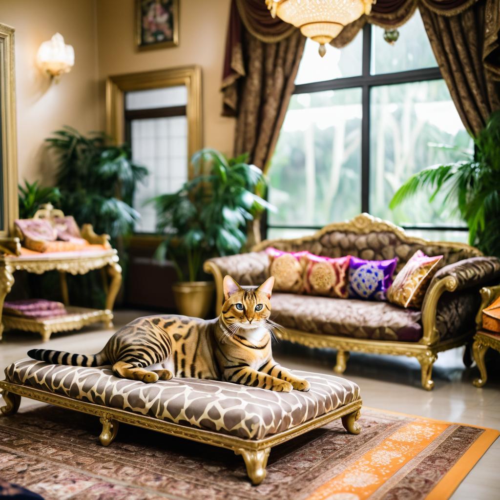 Regal Bengal Cat in Luxury Daycare