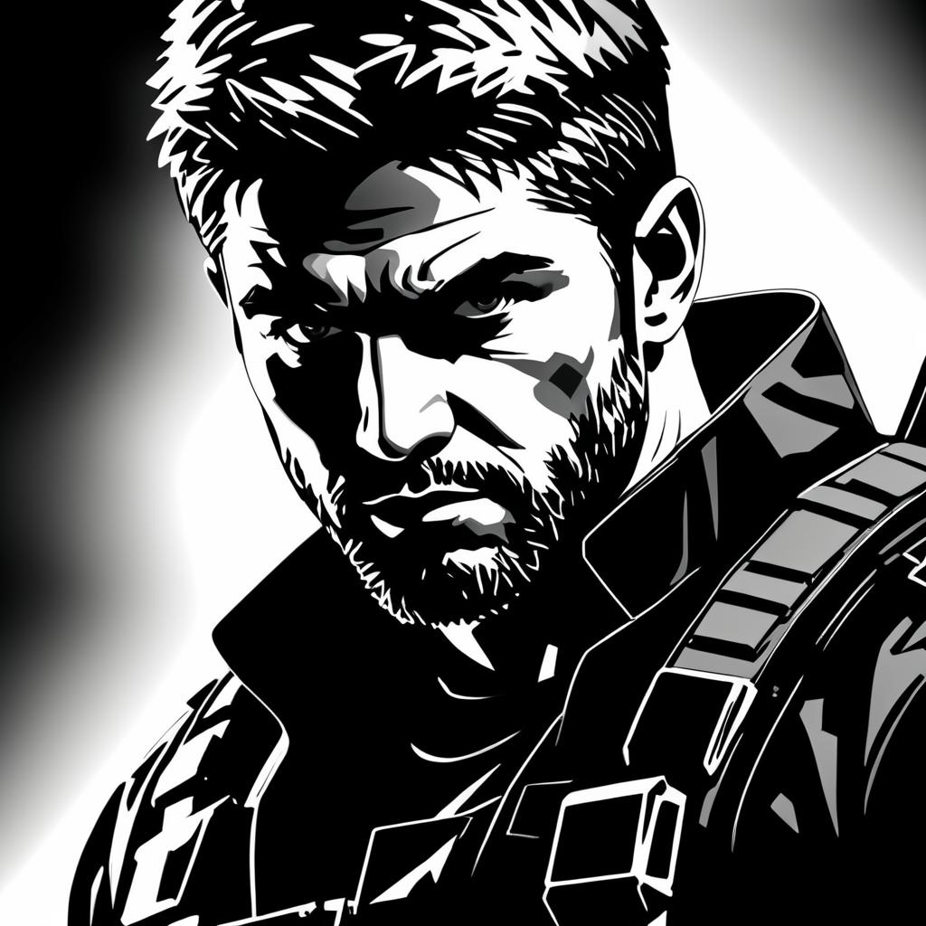 Intense Sam Fisher - Badass Art Design