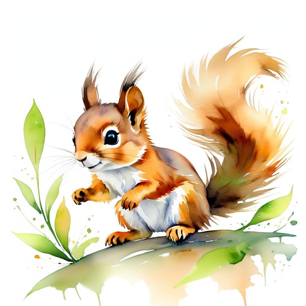 Whimsical Squirrel Capturing Adventure