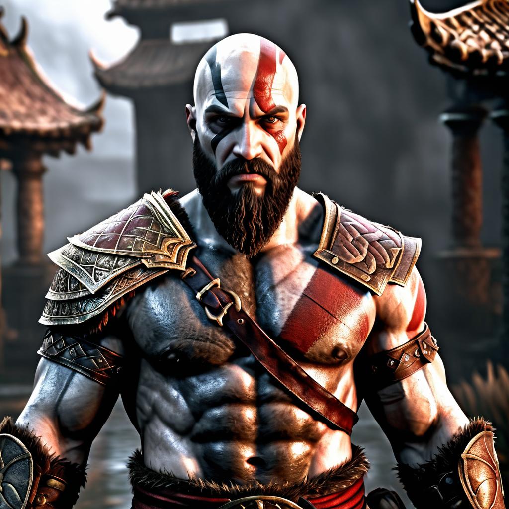 Photorealistic Kratos from God of War