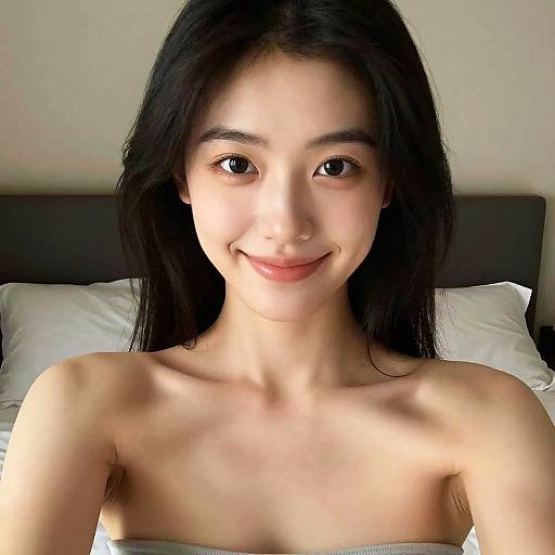 Photorealistic Selfie of Smiling Girl