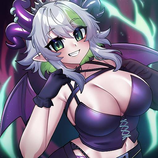 Illustration of Apricot the lich, vshojo in the style of Osiimi