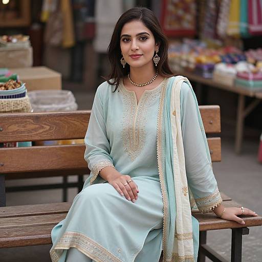 Modern Pakistani Shalwar Kameez Pastel Style