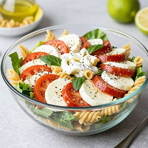 Fresh Caprese Pasta Salad Bowl