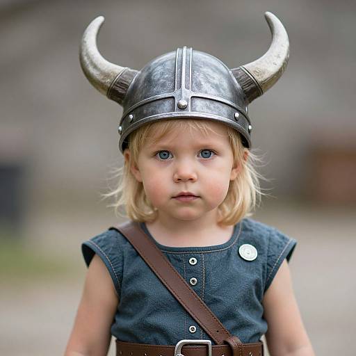 Victorious Viking Toddler Portrait