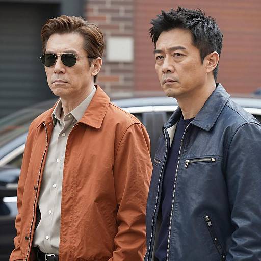 Urban Portrait of Two Serious Men