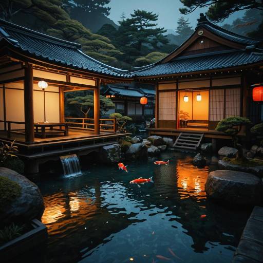 Dreamy Onsen Experience Under Moonlight