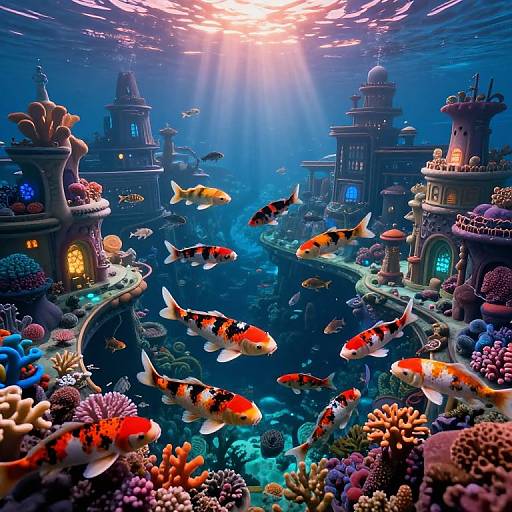 Underwater Metropolis at Twilight