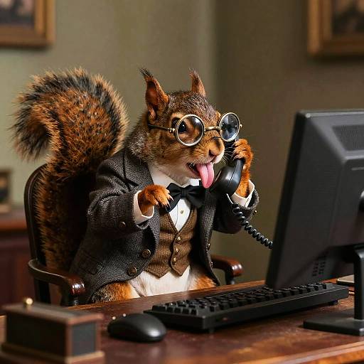 Steampunk Squirrel Furious Tech Support Call