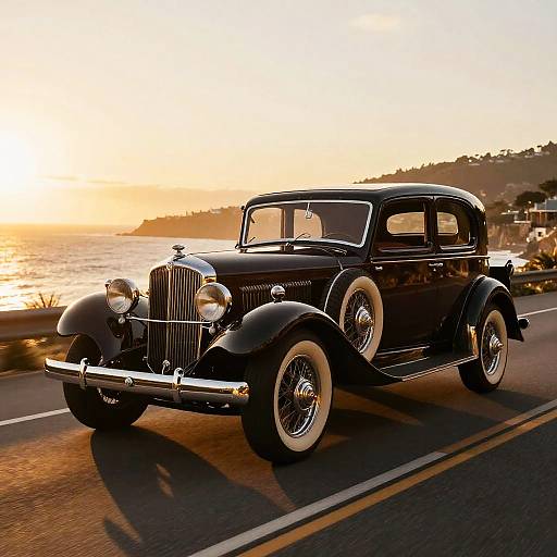 1930s Packard Coastal Sunset Cruise