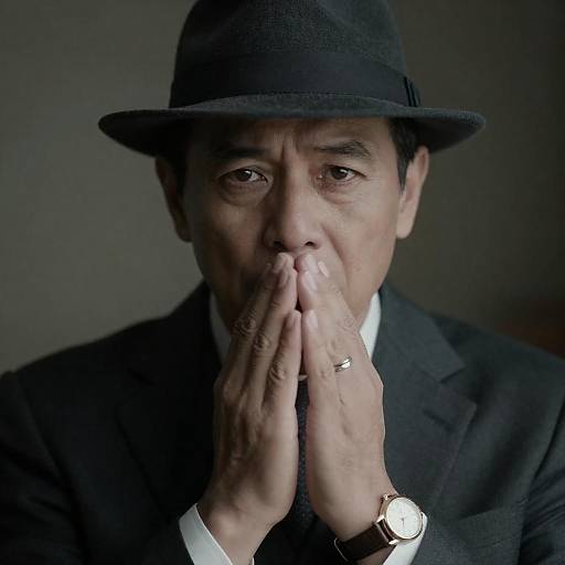 Mysterious Man in Dim Light