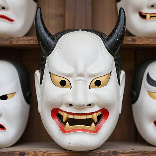 Traditional Japanese Demon Mask