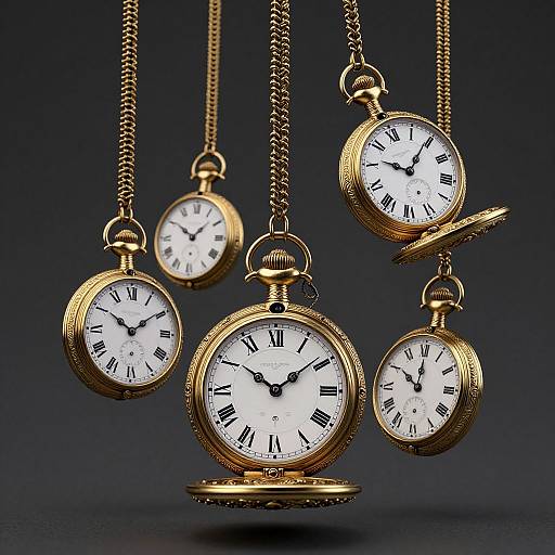 Surreal 3D Vintage Pocket Watches