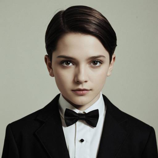 Realistic Male Kid in Wednesday Costume