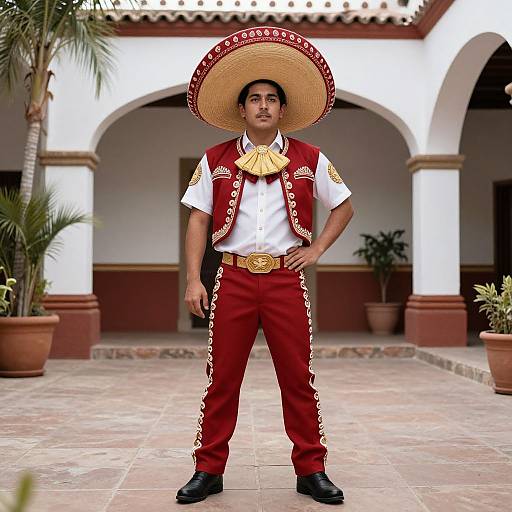 Mexican Costume Party in Courtyard