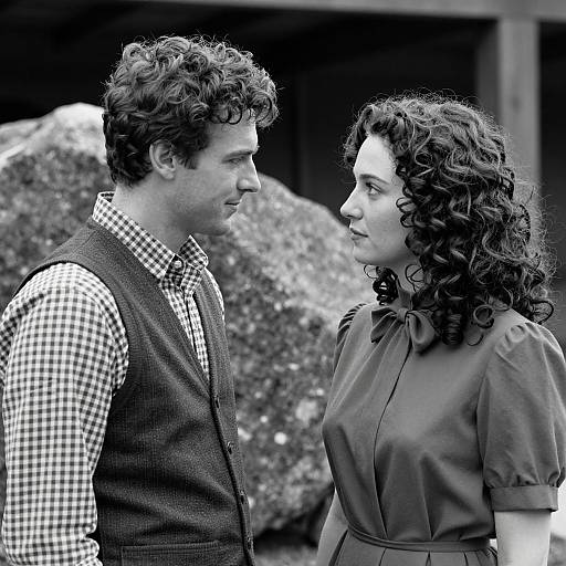 Intimate Black and White Portrait of Couple