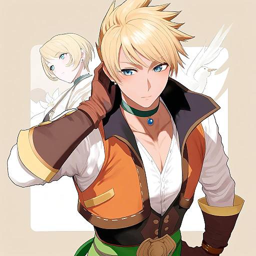 Illustration of Guy cecil, tales of (series) in the style of Miyamoto issa