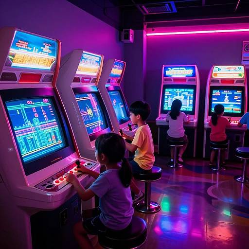 00's Arcade Neon Gaming Nostalgia
