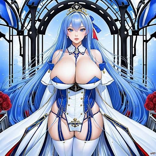 Illustration of Alsace (azur lane), azur lane in the style of Sage joh