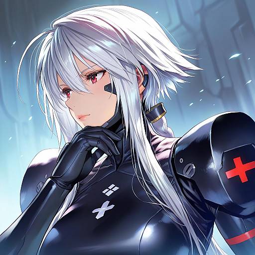 Illustration of Ariane yeong, signalis in the style of Matsuda (matsukichi)