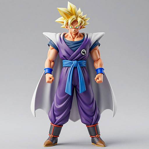Dynamic Goku Sculpture Illustration