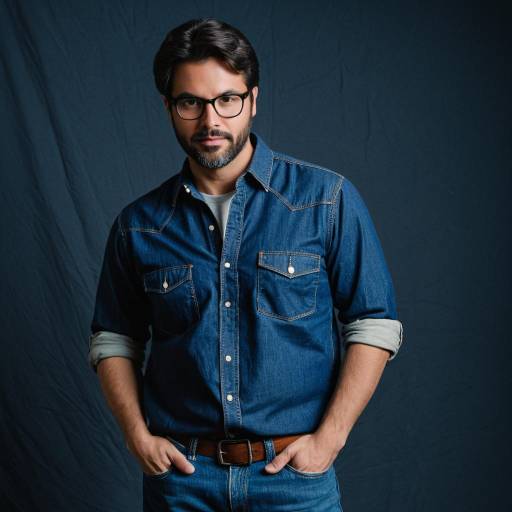 Man in Denim Shirt and Jeans