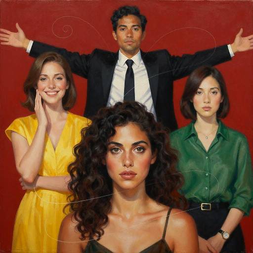 Vibrant Portrait of Four Figures