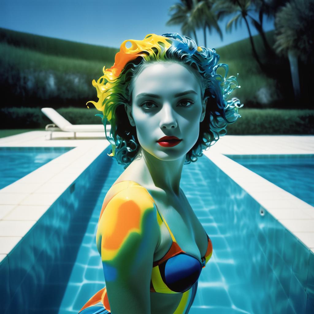 Stunning Picasso-Style Pool Portrait