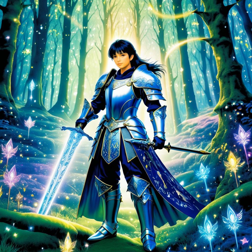 Mystical Knight in Enchanted Forest