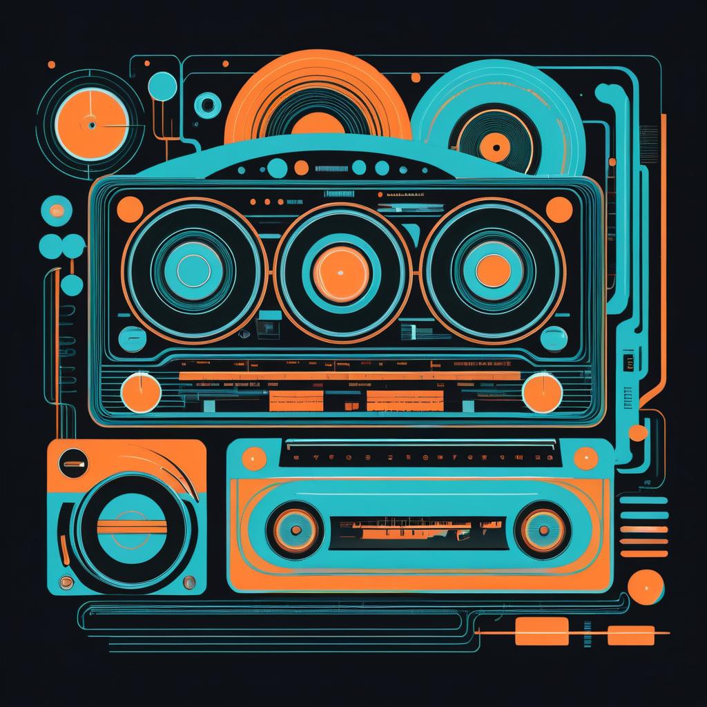 Retro-Futuristic Vintage Technology Illustration