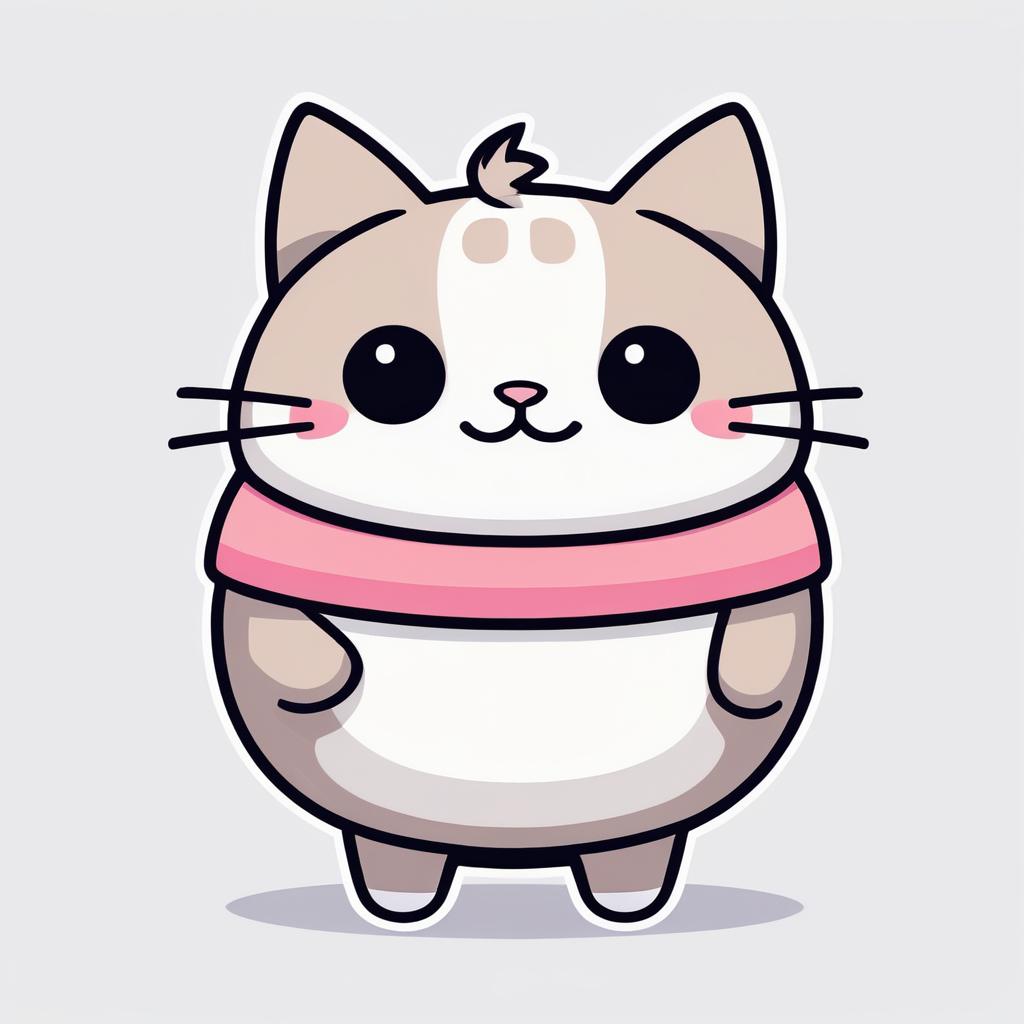 Cute Trendy Cat Character Design