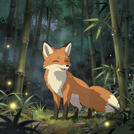 Twilight Fox Spirit Macro Nostalgic Portrait