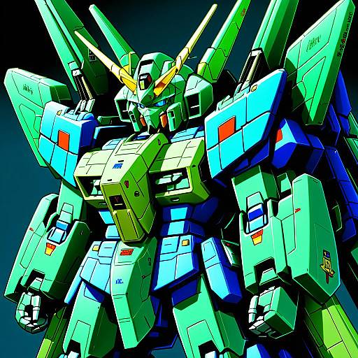 Illustration of Gundam mk ii, gundam in the style of Kentaurosu