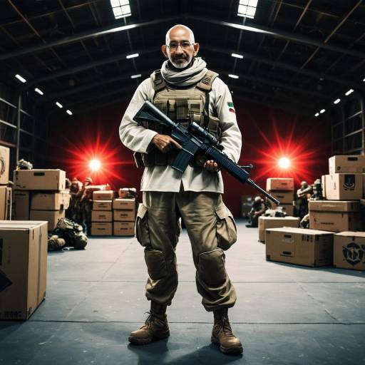 Tactical Soldier in Army Hangar