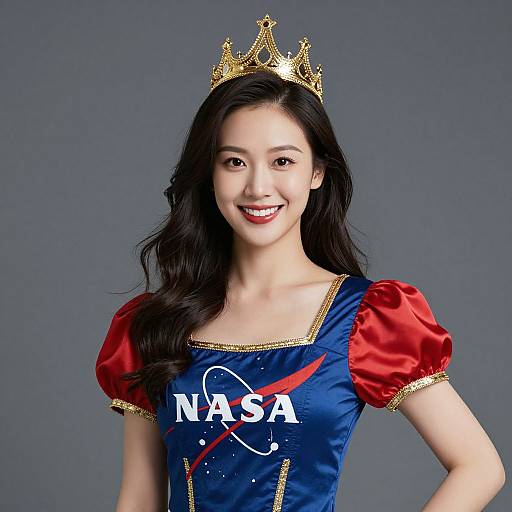 NASA Costume Girl with Crown