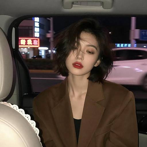 Urban Nighttime Elegance in Motion