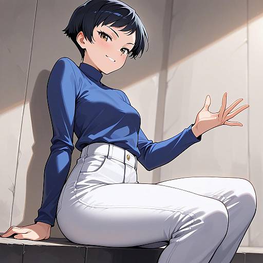 Gwendolyn Tennyson in White Pants