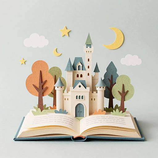 3D Paper Craft Storybook Scene