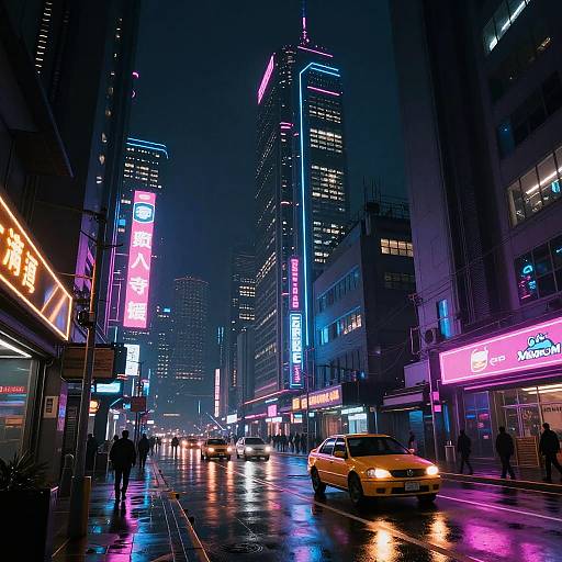 Cyberpunk City Night Scene Generator