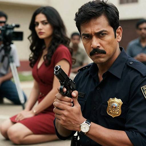 Intense Crime Drama Movie Poster Design