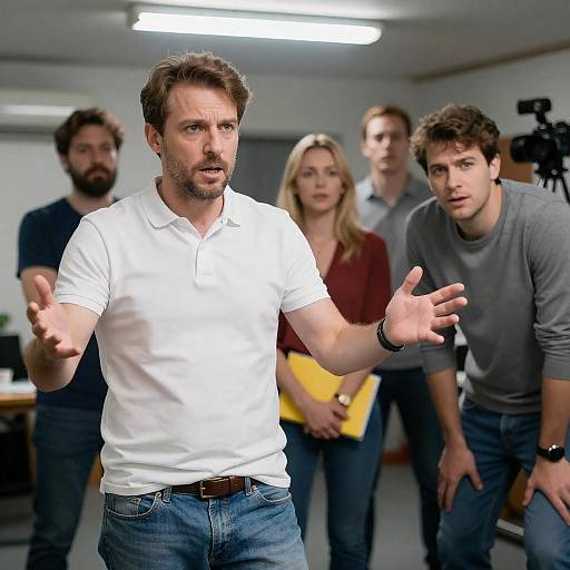 Casual Group Discussion in Indoor Setting