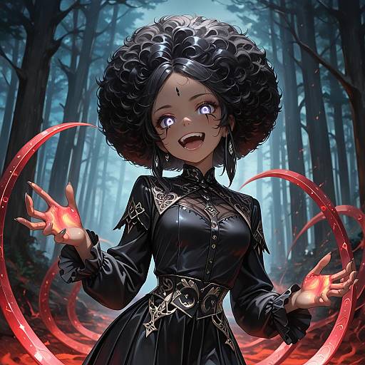 Detailed Curvy Mage in Forest