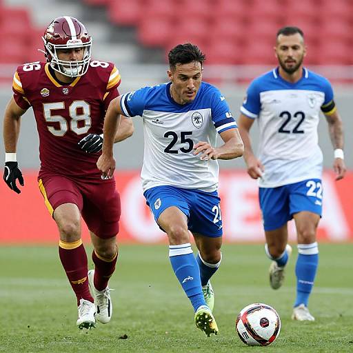 Dynamic Football Sprint with Defenders