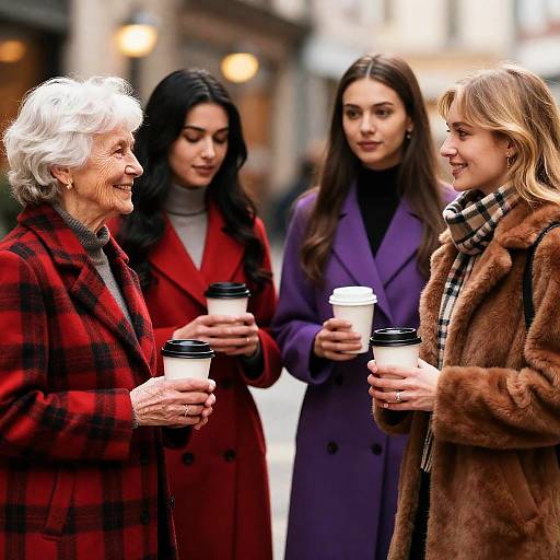 Warm Winter Gatherings: Four Women's Portrait