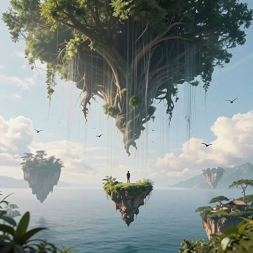 Dreamscape of Upside-Down Trees