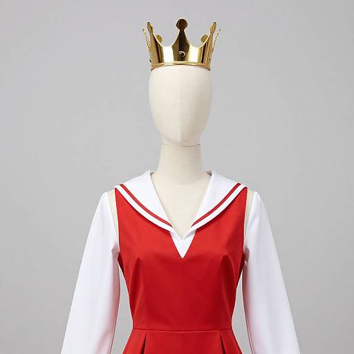Mannequin in Regal Red Outfit